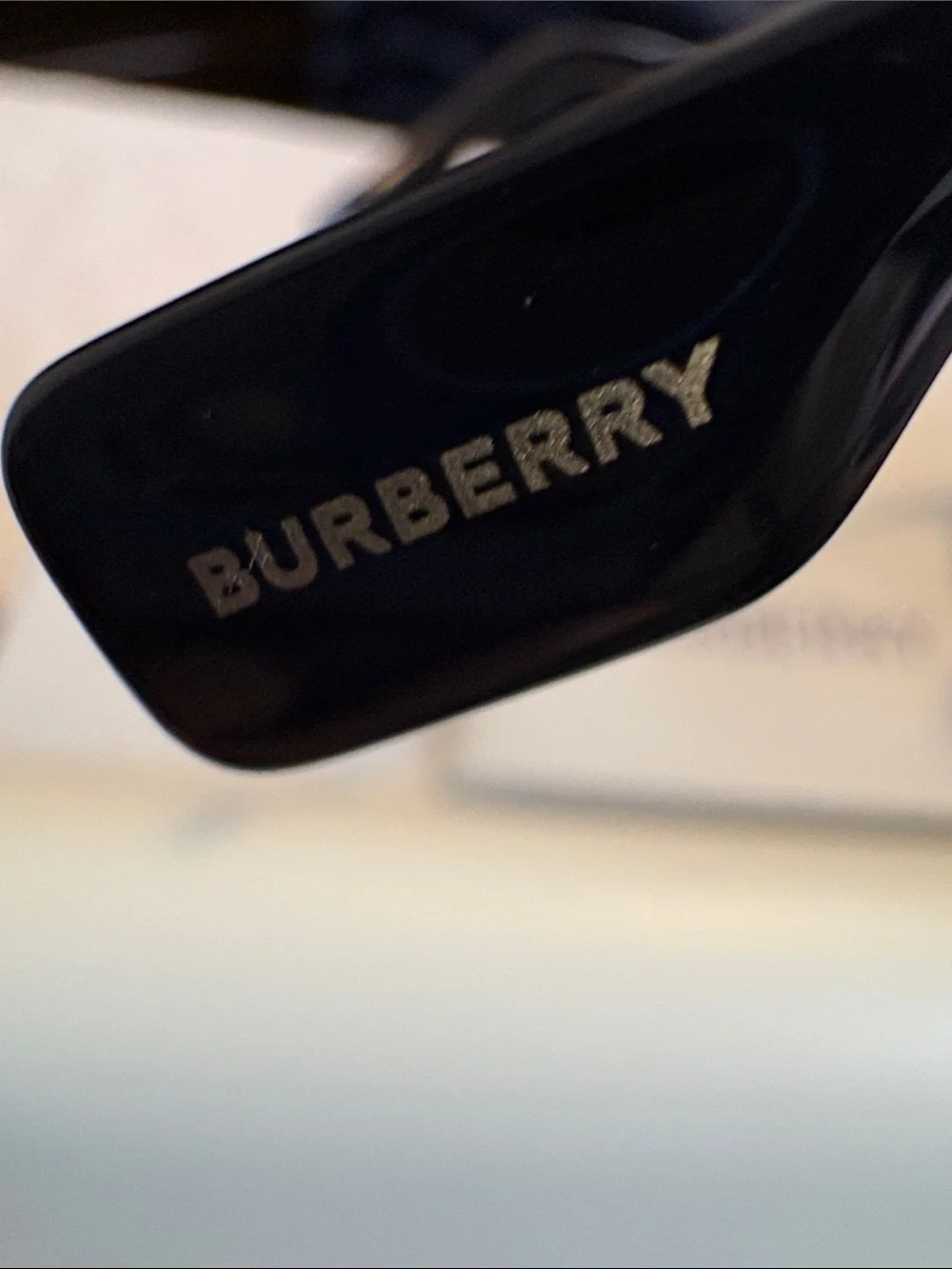 Burberry Black Frame Sunglasses with Gradient Gray Lenses